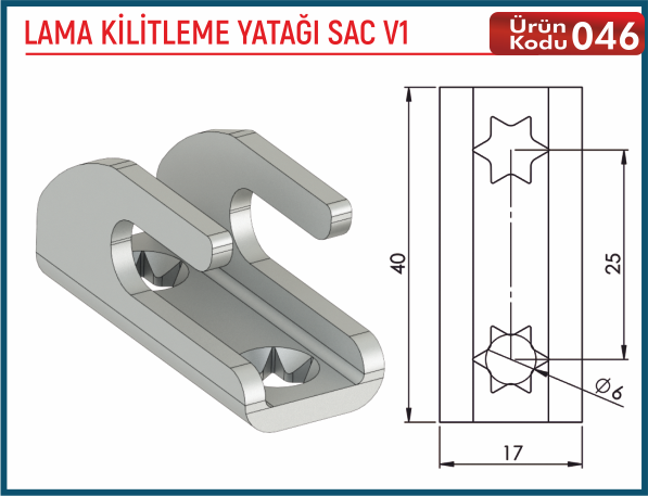 Lama Kilitleme Yatağı Sac V1