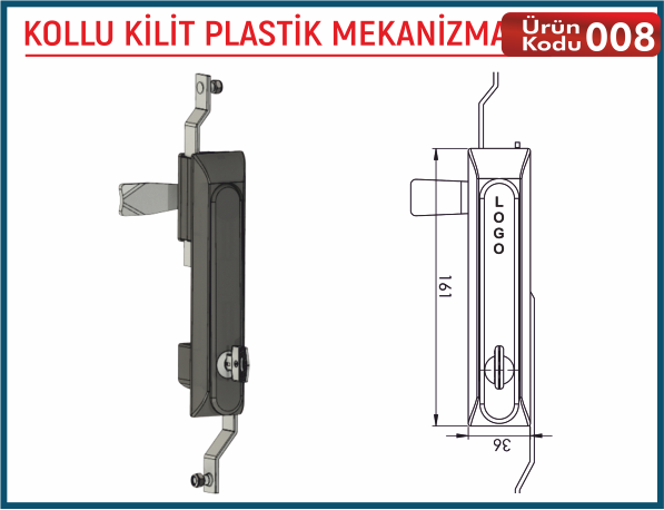 Kollu Kilit Plastik Mekanizma