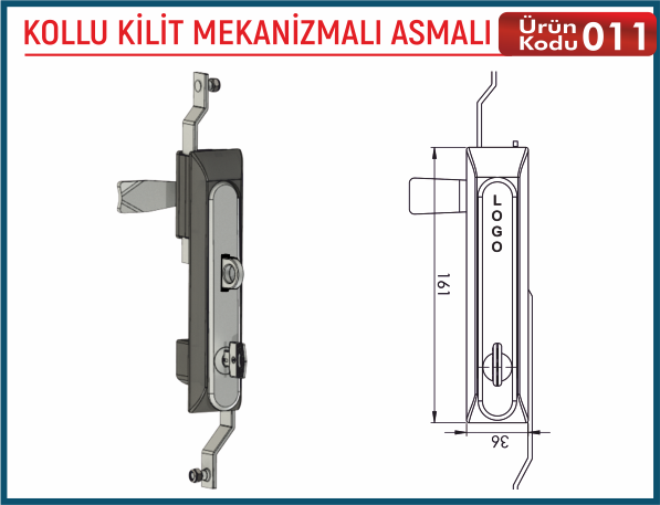 Kollu Kilit Mekanizmalı Asmalı