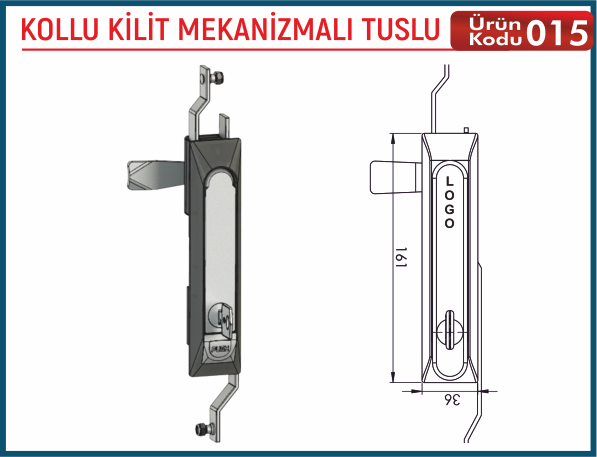 Kollu Kilit Mekanizmalı Tuslu