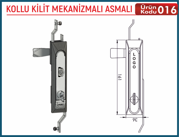 Kollu Kilit Mekanizmalı Asmalı