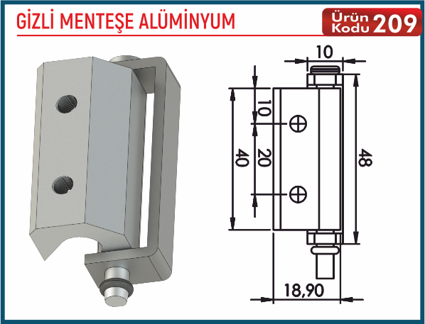Gizli Menteşe Alüminyum