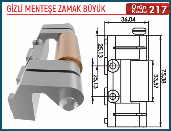 Gizli Menteşe Zamak Büyük