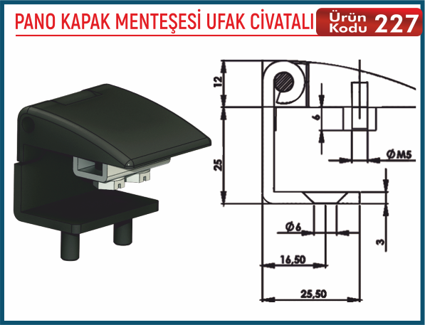 Pano Kapak Menteşesi Ufak Civatası