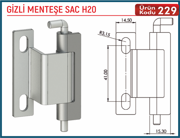 Gizli Menteşe Sac H20