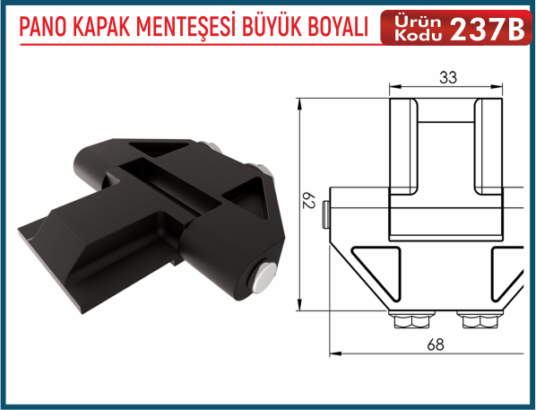 Pano Kapak Menteşesi Büyük Boyalı