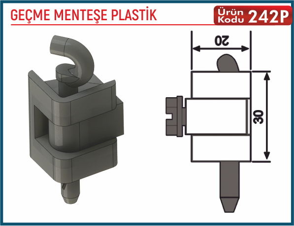 Geçme Menteşe Plastik