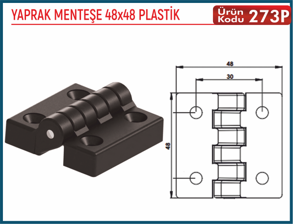 Yaprak Menteşe 48x48 Plastik