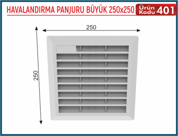 Havalandırma Panjuru Büyük 250x250
