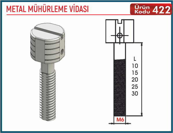 Metal Mühürleme Vidası