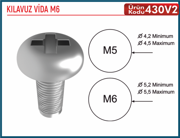 Kılavuz Vida M6