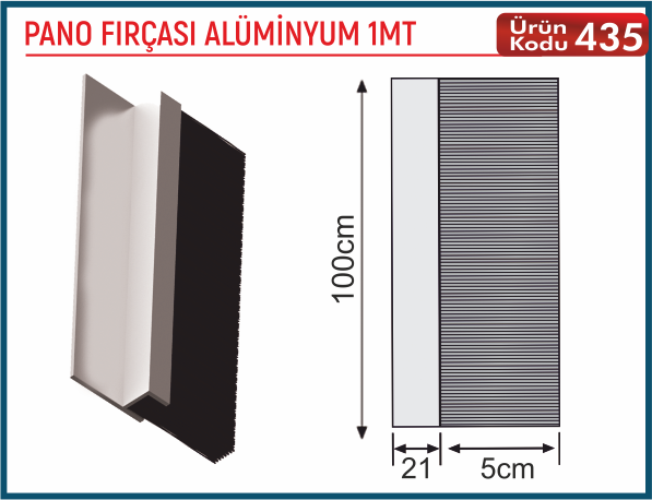 Pano Fırçası Alüminyum 1MT