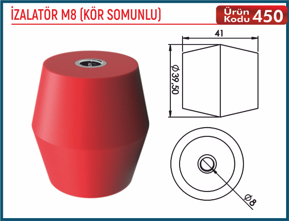 İzalatör M8(Kör Somunlu)